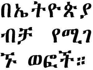 Figure 3. “Hyphenation” in line two with use of white space
(Ethiopic)