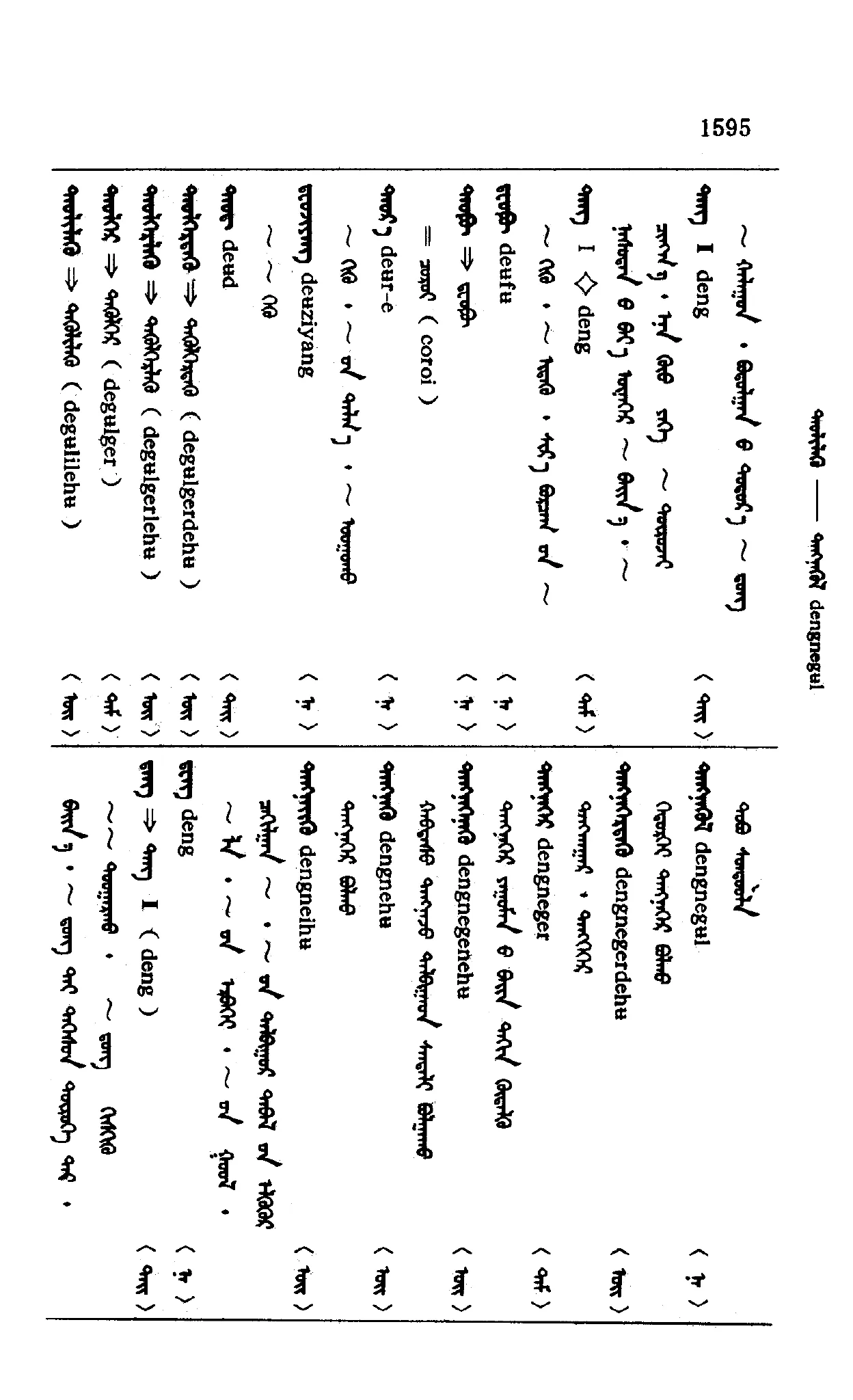 Figure 14. top-to-bottom-LTR script (Mongolian) containing text normally written horizontally (Roman)